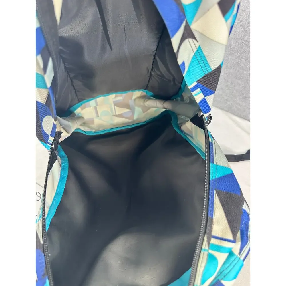 Jansport Blue Geometric Bug Student Backpack Compartments School Travel Bookbag